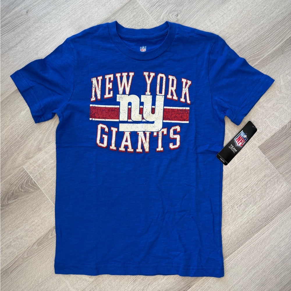 NFL New York Giants Youth T-Shirt Size M 10/12 Blue New With Tags
